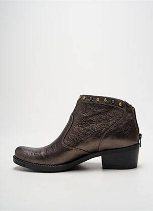 Bottines/boots matière lisse talon de 4 à 6cm argent KANNA femme