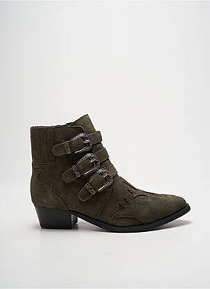 Bottines/boots bout pointu talon de 4 à 6cm vert BIBI LOU femme