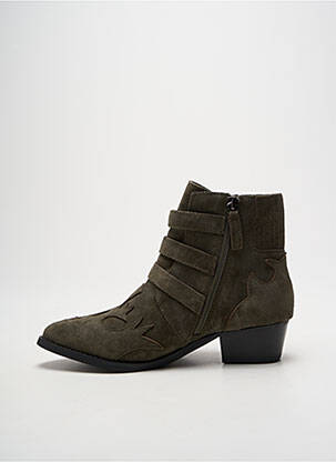 Bottines/boots bout pointu talon de 4 à 6cm vert BIBI LOU femme