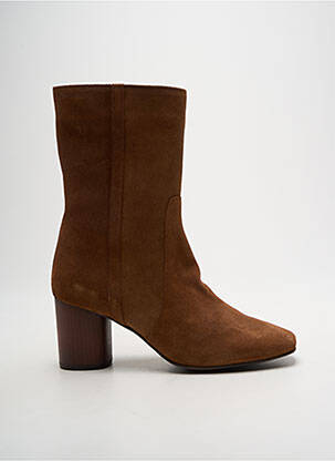 Bottines/boots nubuck talon de 4 à 6cm marron PARE GABIA femme