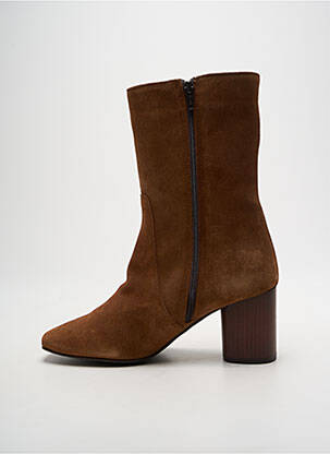 Bottines/boots nubuck talon de 4 à 6cm marron PARE GABIA femme