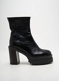 Bottines/boots tissage satiné talon de 7 à 9cm noir PAOYAMA femme