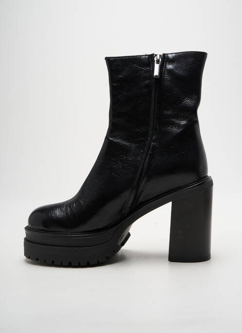 Bottines/boots tissage satiné talon de 7 à 9cm noir PAOYAMA femme