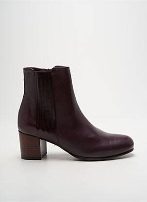 Bottines/boots matière lisse talon de 4 à 6cm violet PARE GABIA femme