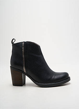 Bottines/boots matière lisse talon de 4 à 6cm noir MKD femme