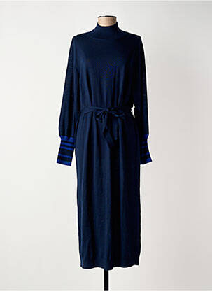 Robe longue manches longues manches longues bleu CHLOÉ STORA femme
