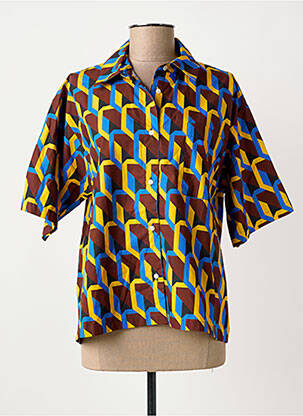 Chemisier manches courtes manches courtes marron CHLOÉ STORA femme