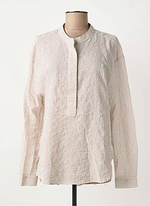Blouse col rond manches longues beige CHLOÉ STORA femme