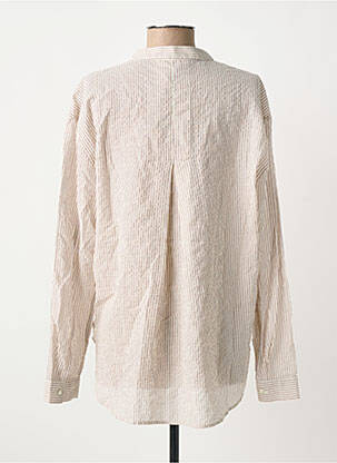 Blouse col rond manches longues beige CHLOÉ STORA femme