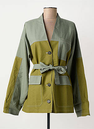 Veste casual finition intérieure doublée vert CHLOÉ STORA femme
