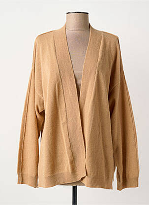 Gilet manches longues col v beige ABSOLUT CASHMERE femme