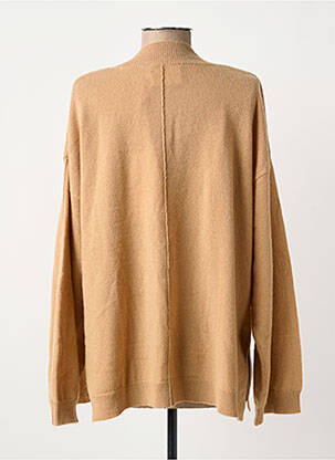 Gilet manches longues col v beige ABSOLUT CASHMERE femme