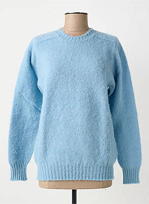 Pull coupe droite manches longues bleu HOWLIN femme