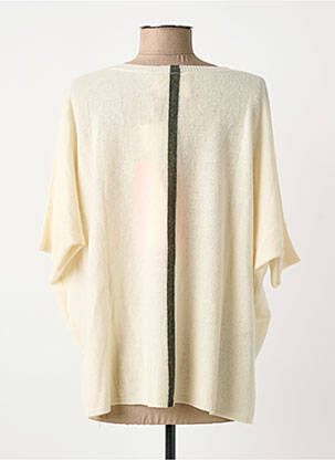 Pull coupe droite manches courtes beige ABSOLUT CASHMERE femme