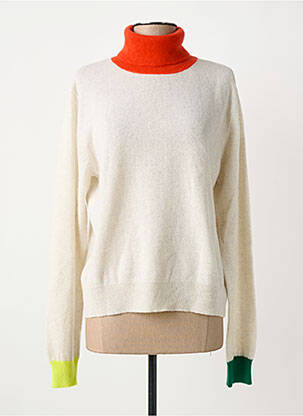 Pull col roulé coupe cintrée manches longues beige ABSOLUT CASHMERE femme