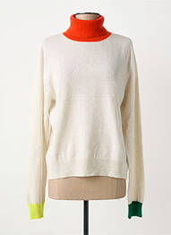 Pull col roulé coupe cintrée manches longues beige ABSOLUT CASHMERE femme
