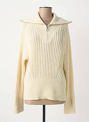 Pull coupe cintrée manches longues beige ABSOLUT CASHMERE femme