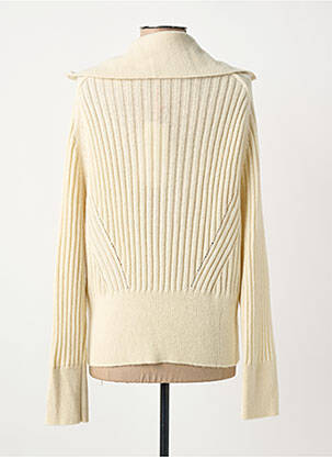 Pull coupe cintrée manches longues beige ABSOLUT CASHMERE femme