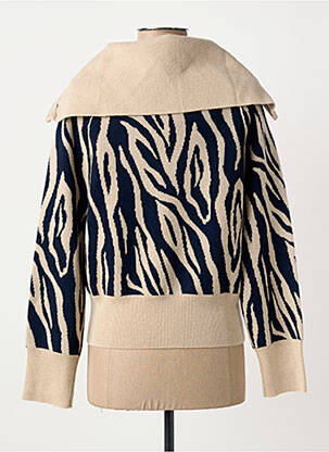 Pull coupe cintrée manches longues beige ABSOLUT CASHMERE femme
