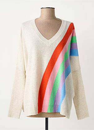 Pull coupe droite manches longues beige ABSOLUT CASHMERE femme