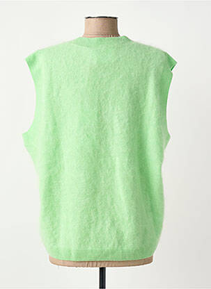 Gilet sans manche maille fine vert ABSOLUT CASHMERE femme