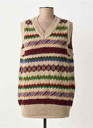 Pull coupe droite sans manche beige HOWLIN femme