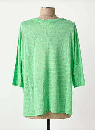 T-shirt manches 3/4 manches 3/4 vert ABSOLUT CASHMERE femme