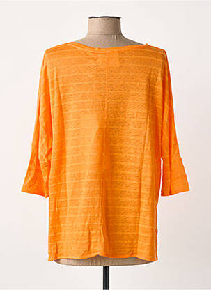 T-shirt manches 3/4 manches 3/4 orange ABSOLUT CASHMERE femme