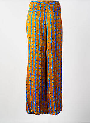 Pantalon large fermeture zippée sous rabat avec crochet taille normale marron CHLOÉ STORA femme