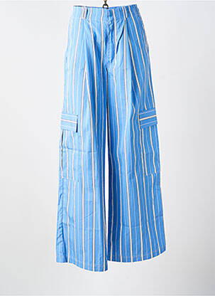 Pantalon cargo coupe droite taille normale bleu CHLOÉ STORA femme