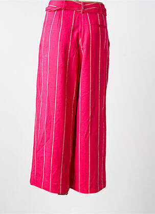 Pantalon droit taille normale taille normale rose CHLOÉ STORA femme