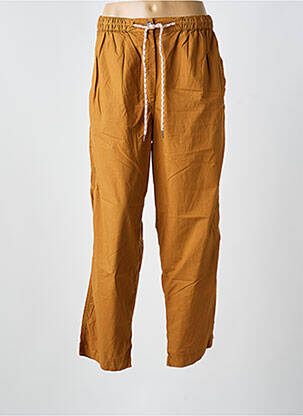 Pantalon droit taille élastique taille normale marron CHLOÉ STORA femme