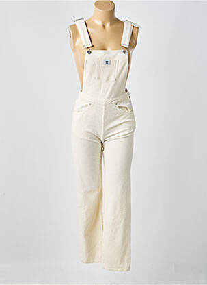 Salopette beige CÔTELÉ femme