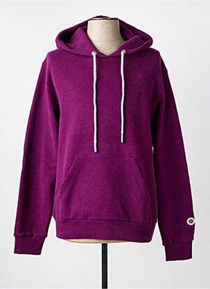 Sweat-shirt à capuche broderie manches longues violet SWEET PANTS homme
