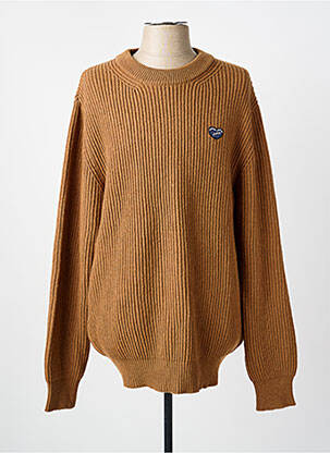 Pull stretch manches longues marron MAISON LABICHE homme