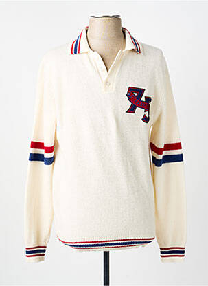 Pull stretch manches longues beige MAISON LABICHE homme