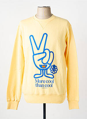 Sweat-shirt manches longues manches longues jaune JONSEN ISLAND homme
