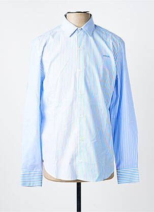 Chemise manches longues imprimé rayures bleu MAISON LABICHE homme