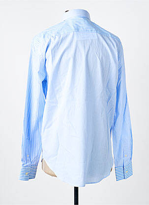 Chemise manches longues poignets boutonnés bleu MAISON LABICHE homme