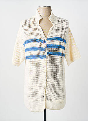 Chemise manches courtes coupe cintrée beige MAISON LABICHE homme