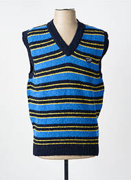 Pull col v sans manche bleu MAISON LABICHE homme