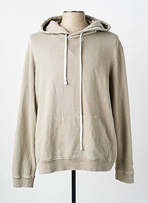 Sweat-shirt à capuche poches manches longues beige fonce SWEET PANTS homme