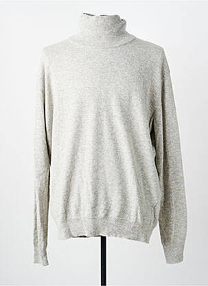 Pull col roulé stretch manches longues gris AMERICAN VINTAGE homme