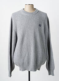 Pull stretch manches longues gris MAISON LABICHE homme