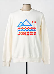 Sweat-shirt stretch manches longues beige JONSEN ISLAND homme