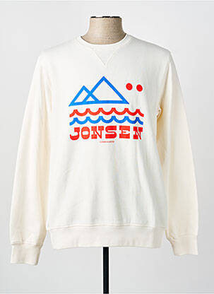 Sweat-shirt manches longues manches longues beige JONSEN ISLAND homme