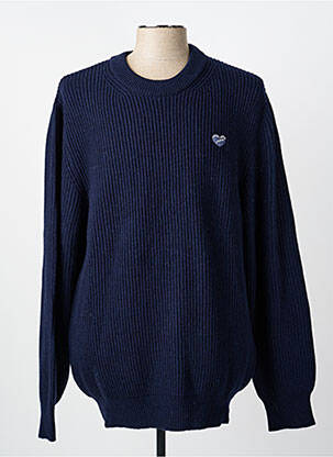 Pull stretch manches longues bleu MAISON LABICHE homme