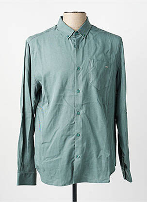 Chemise manches longues poignets boutonnés vert MAISON LABICHE homme