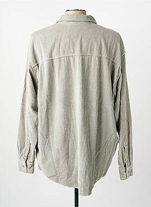 Chemise manches longues poignets boutonnés vert AMERICAN VINTAGE homme
