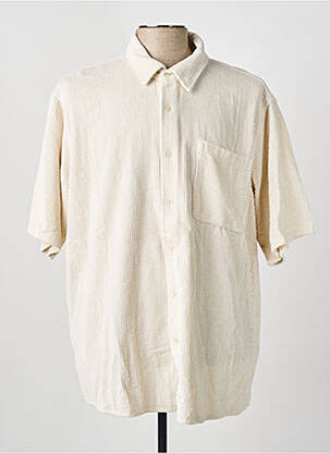 Chemise manches courtes poches beige AMERICAN VINTAGE homme